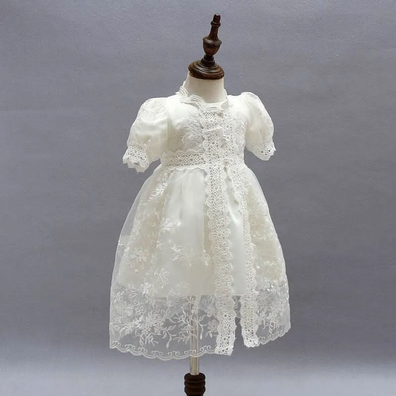 0-24 Months Baby Girl's Birthday Princess Dress Classic Lace Elegant Wedding Flower Girl Gorgeous Flower Girl Evening Dress