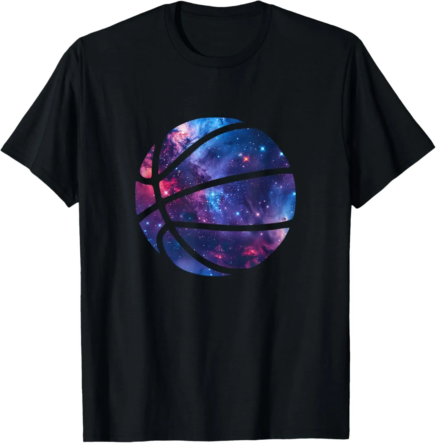 Basketball Silhouette Space Aesthetic Galaxy T-Shirt
