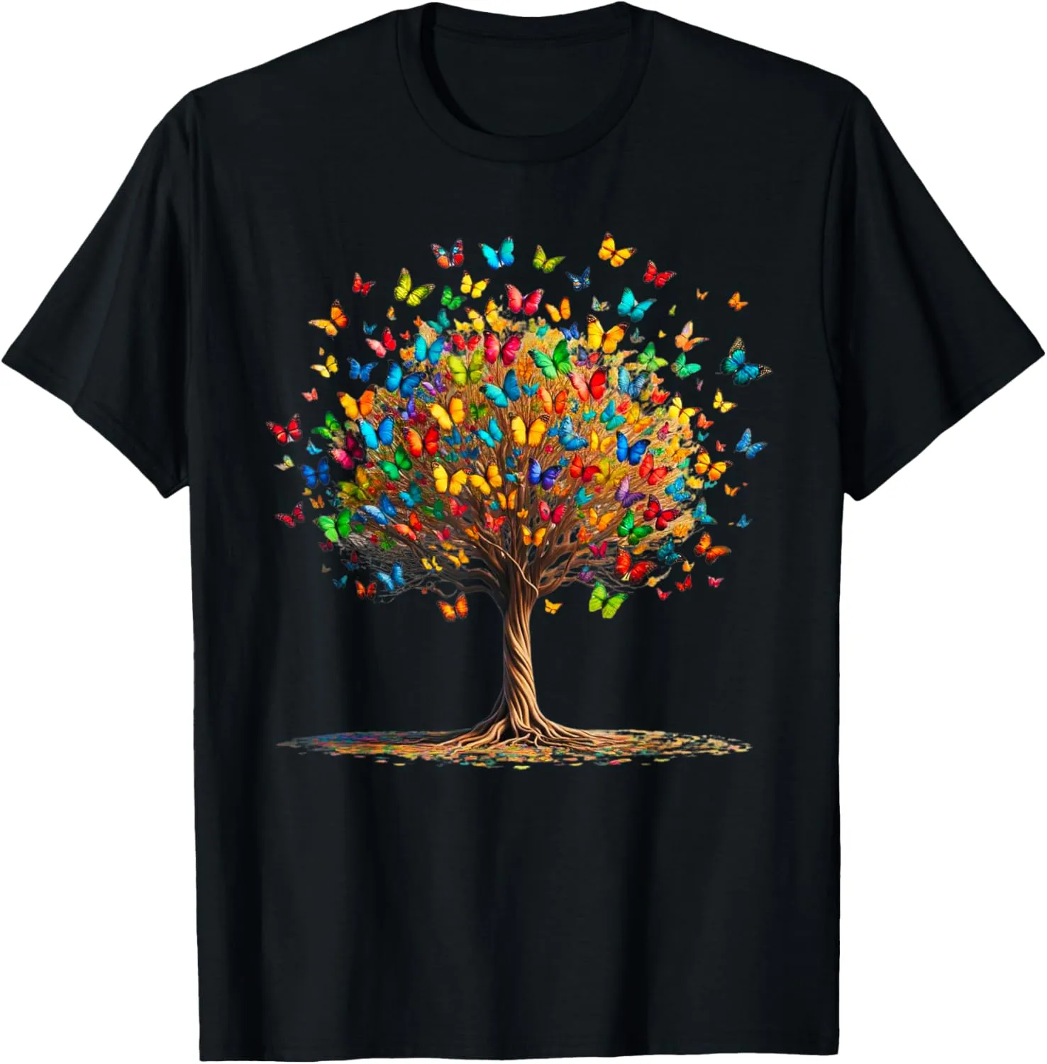 Butterflies Tree Nature Butterfly Lover Lepidopterist T-Shirt
