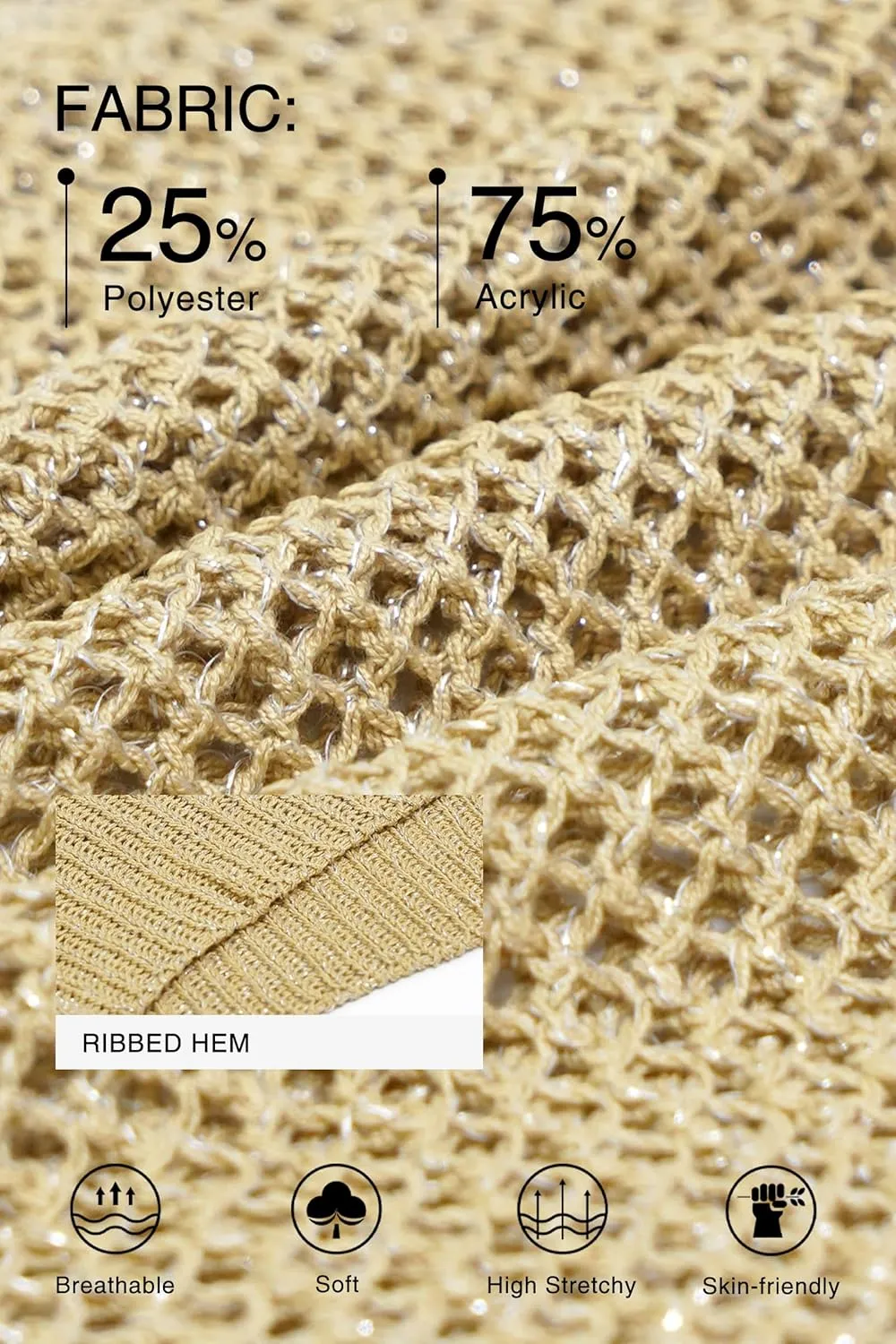Cakulo Summer Crochet Tops for Women 2025 Short Sleeve V Neck Hollow Out Knit Beach Cover Up Casual Sweater Top