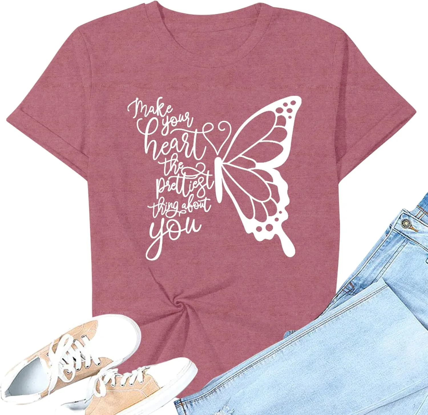 Dandelion Shirt for Women Casual Summer Short Sleeve Flower Tee Tops Inspirational Kindness T-Shirt