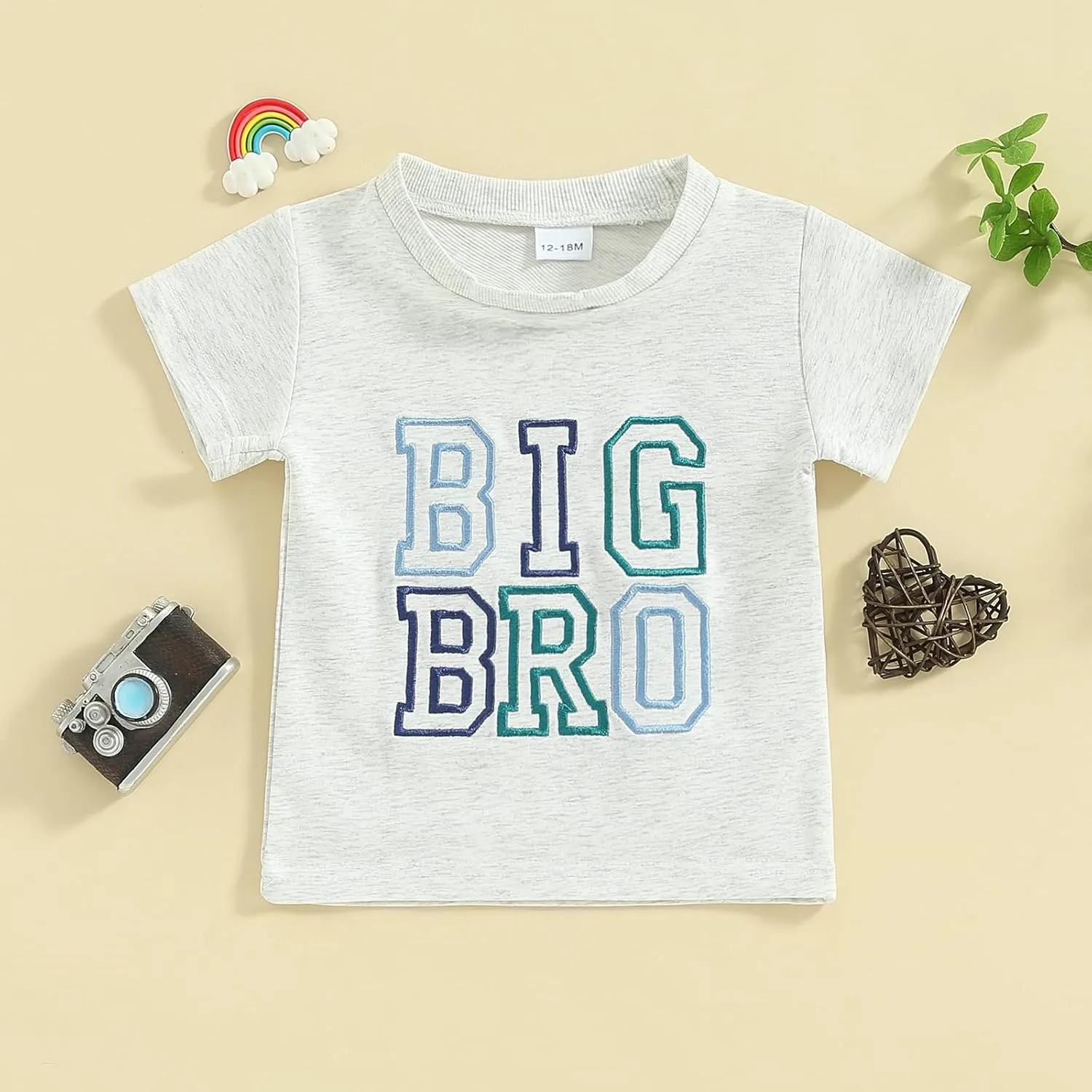 Dcohmch Big Brother Little Sister Matching Outfits Letter Embroidery Shirt Tops Summer Baby Boy Girl Clothes