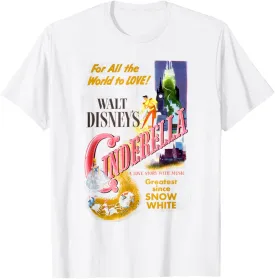 Disney Cinderella Vintage Movie Box Art Poster T-Shirt