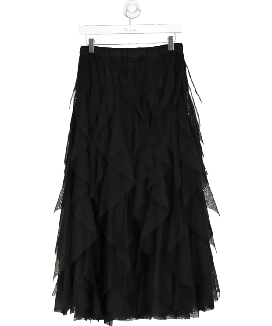 Eleven Loves Black Iris Tulle Maxi Skirt UK M/L