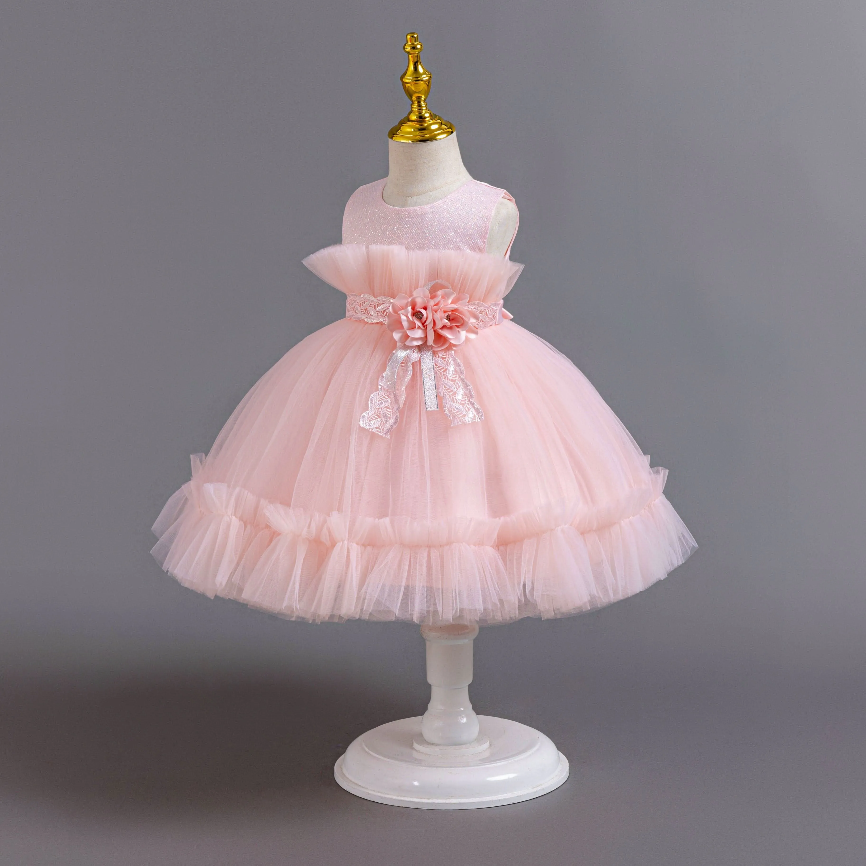 Exquisite Floral Children's Gown