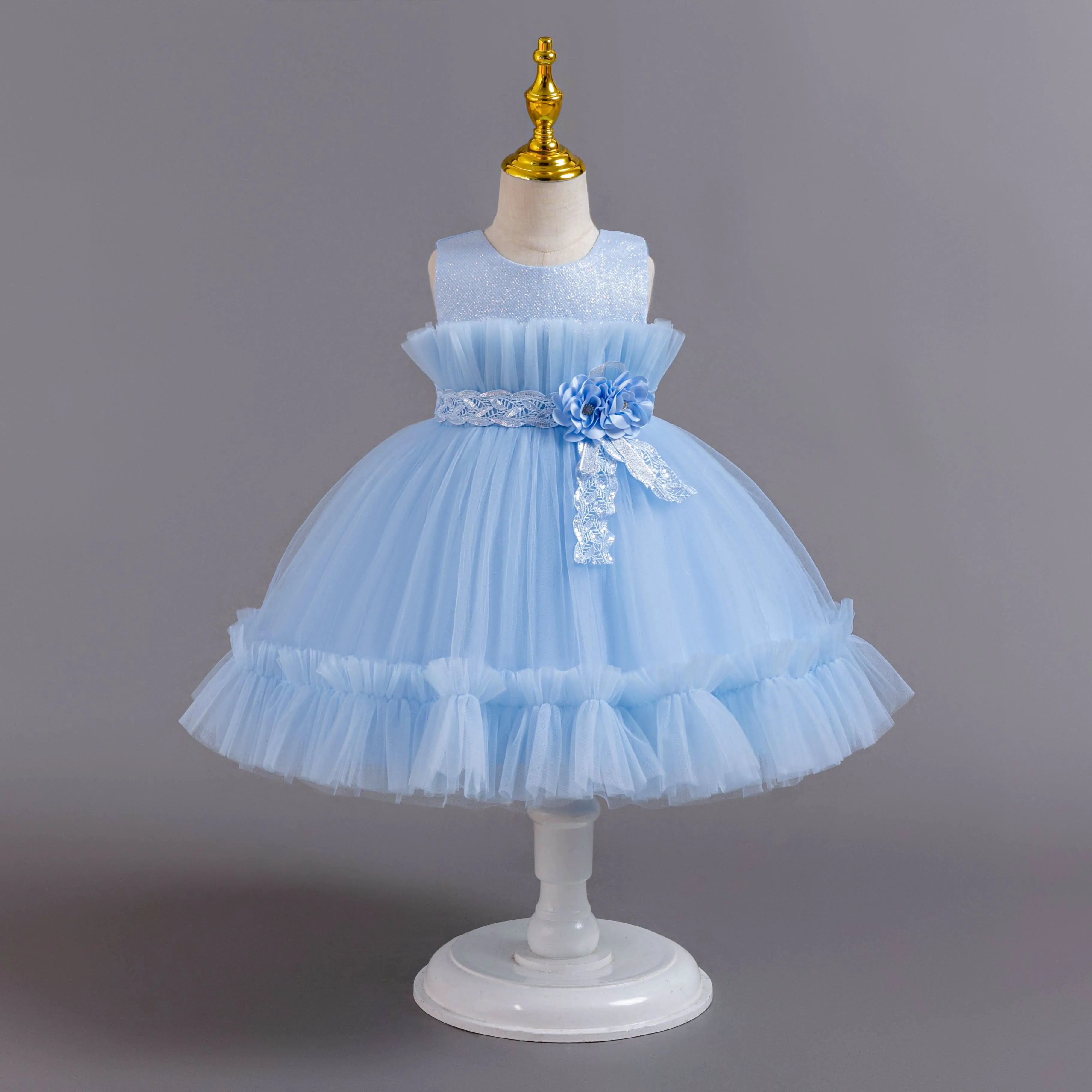 Exquisite Floral Children's Gown