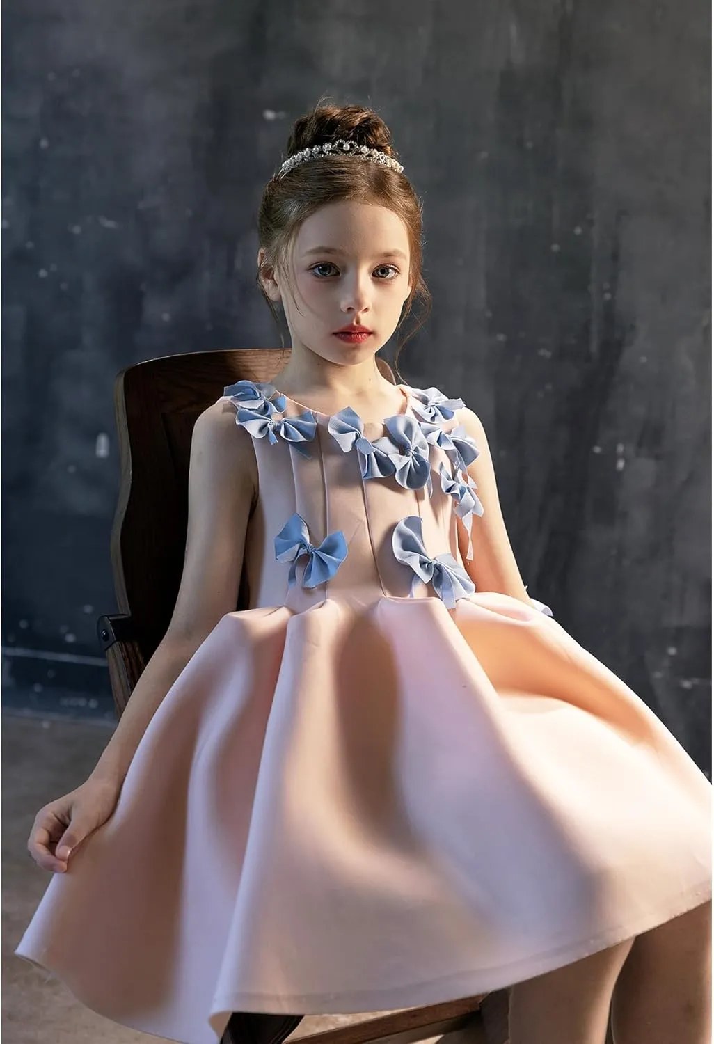 Flower Girl Dress Ruffle Satin Lace Tulle Beads Flower Decoration Toddler Wedding Birthday Party Evening Dress