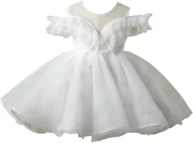 Flower Girl Dress Ruffle Satin Lace Tulle Beads Flower Decoration Toddler Wedding Birthday Party Evening Dress