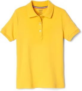 French Toast Girls' Short Sleeve Picot Collar Polo School Uniform Shirt (Standard and Plus)