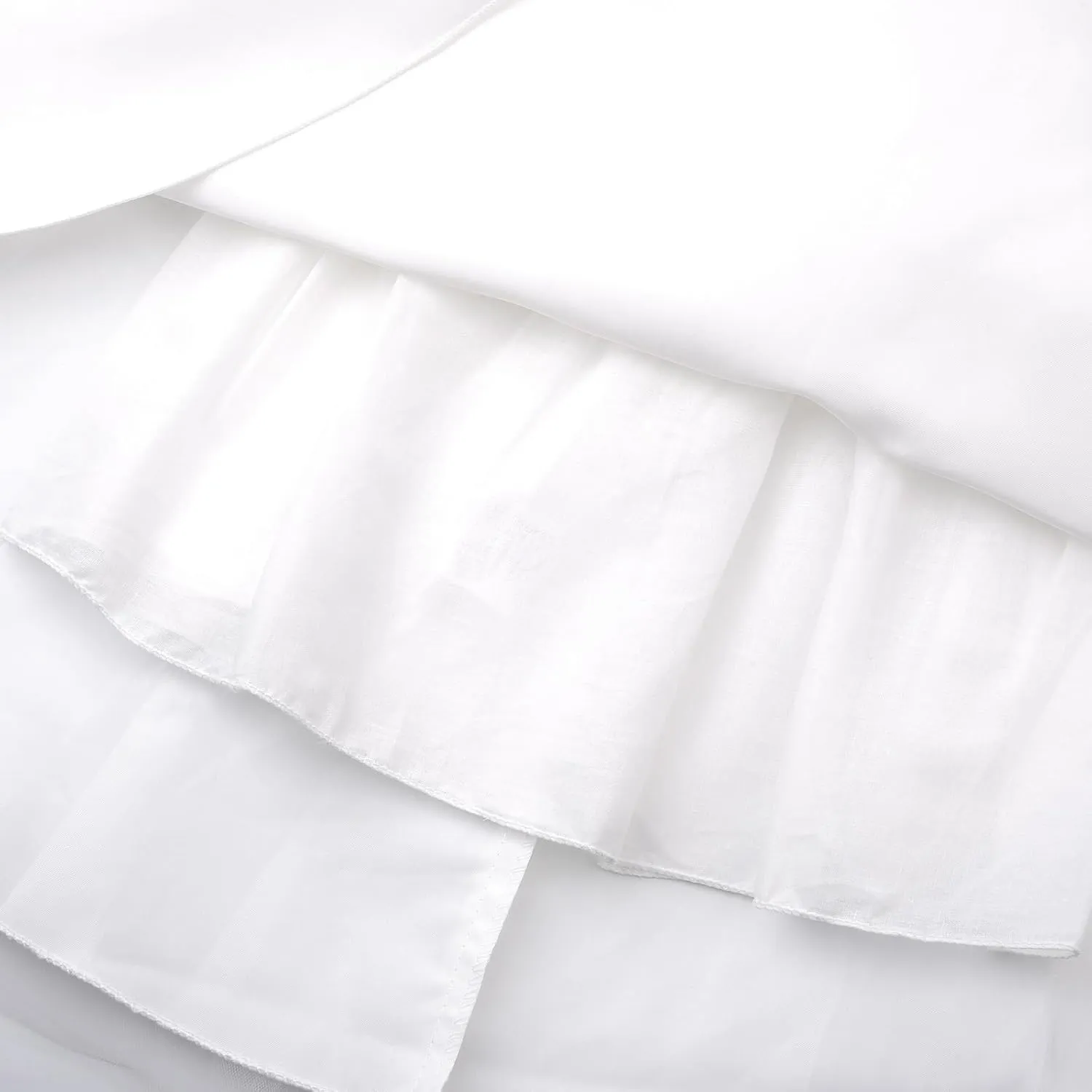 JerrisApparel Flower Girl Dress Sleeveless Tulle Skirt Pearl Trim Back Bow Wedding Party Gown