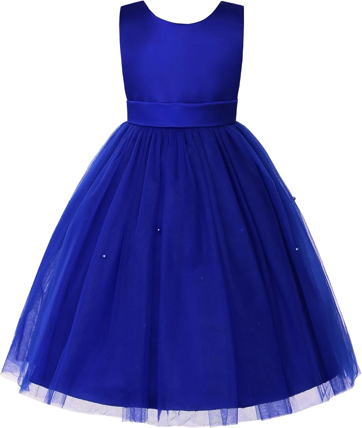 JerrisApparel Flower Girls Dress Wedding Satin Dresses Princess Birthday Party Prom Ball Gown