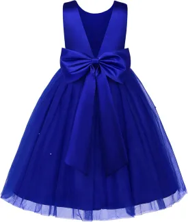 JerrisApparel Flower Girls Dress Wedding Satin Dresses Princess Birthday Party Prom Ball Gown