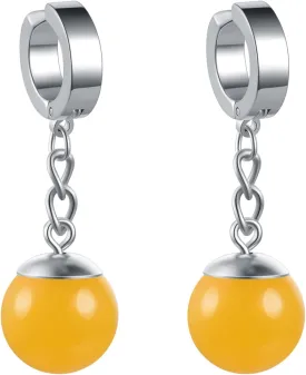 one pair of Resin Ball Stainless Earring Earrings Ear Clip Cuff For Man Woman Halloween