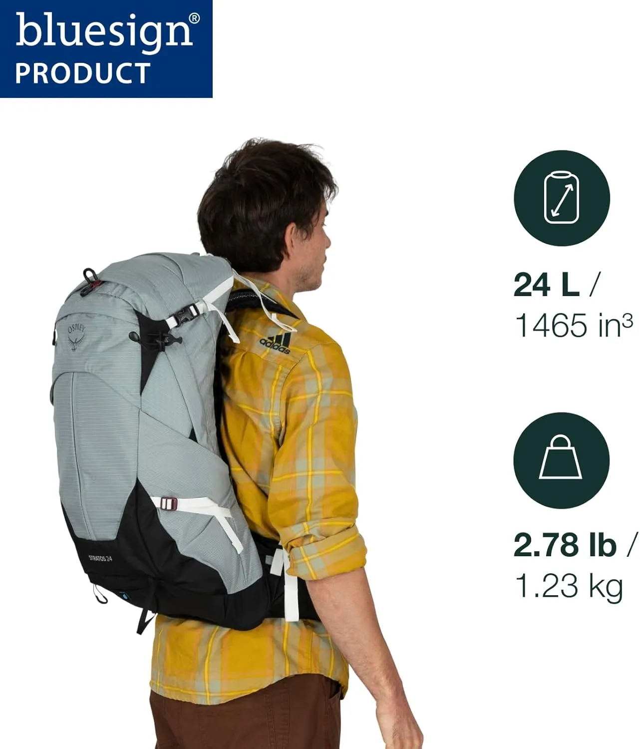 Osprey Stratos 24L Men's Hiking Backpack, Seaweed/Matcha Green