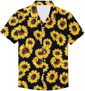 Unique Printed Funky Hawaiian Shirt Men Short Sleeve Shirt Top Blouse for Summer