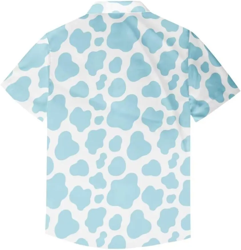Unique Printed Funky Hawaiian Shirt Men Short Sleeve Shirt Top Blouse for Summer